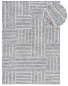 Tappeto in lana blu chiaro tessuto a mano 160x230 cm Memphis Wool - Flair Rugs