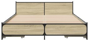 Giroletto cassetti rovere sonoma 120x200 cm legno multistrato