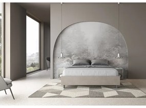 Letto contenitore da 160x190 in microfibra sabbia Azelia