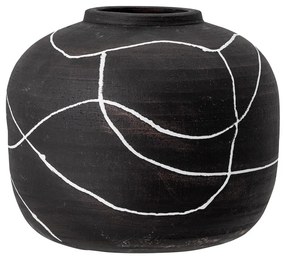 Vaso in terracotta nera dipinto a mano Niza - Bloomingville