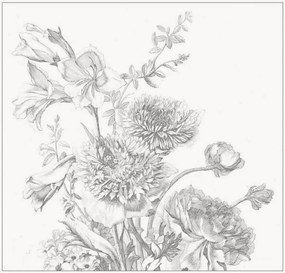 Carta da parati in tessuto non tessuto Engraved Flowers