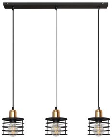 Lampadario a sospensione con filo EDISON 3xE27/15W/230V