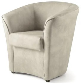 Poltrona VALENTINA in tessuto NABUK GRIGIO CHIARO