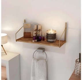 Mensola 45x16 cm quercia/oro