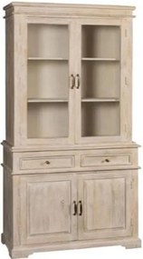 ALTER - credenza con vetrina in legno di mango