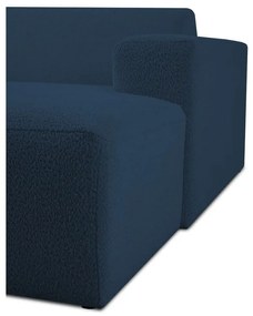 Modulo divano in bouclé blu scuro (angolo destro) Roxy - Scandic