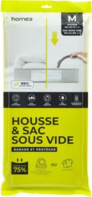 Organizer per sottoletto sottovuoto in plastica 60x45x15 cm – Homéa