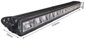 Barra Led Fuoristrada Slim 60W 12V 24V 20'' 51cm Luce di Profondità Con Daylight Luci Diurne IP67 E9 Fila Unica