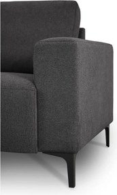 Divano angolare color antracite (con penisola a sinistra/con chaise lounge) con rivestimento in ciniglia Fabian – Scandic