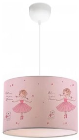 Lampadario per cameretta CANDY 1xE27/40W/230V rosa