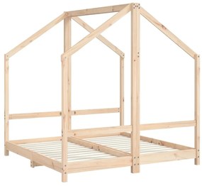 Giroletto per bambini 2x(70x140) cm in legno massello di pino