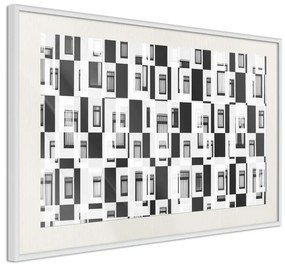 Poster  Modern Public Housing  Cornice Quadri Cornice nera, Larghezza x Altezza Home decor 45x30