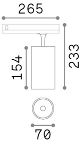 Proiettore Fox Alluminio-Materie Plastiche Bianco Led 25W 3000K Cri90 1-10V