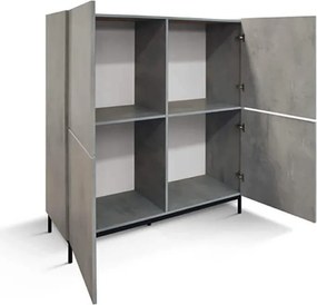 CERBERO - credenza moderna con ante ammortizzate con piedini