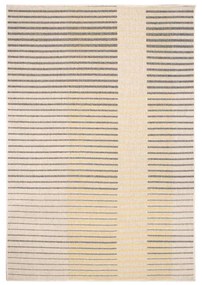 Tappeto Sarawi a righe geometrico in cotone beige/arancio/ grigio, L 190 x L 130 cm