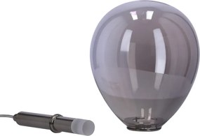 Lampadario LED grigio con paralume in vetro Lukka – Candellux Lighting