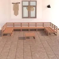 Set Divani da Giardino 11 pz in Legno Massello di Pino 3076157