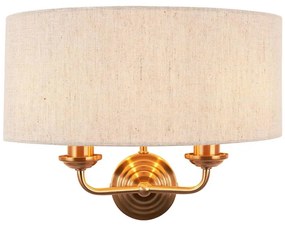 Endon 110726 - Applique HIGHCLERE 2xE14/40W/230V beige/ottone