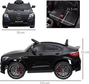 Macchina Elettrica per Bambini 12V con Licenza Mercedes GLA 45 AMG Nera...