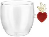 Tazzina in vetro borosilicato 120 ml cuore sacro