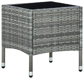 Tavolo da Giardino Grigio 40x40x45 cm in Polyrattan