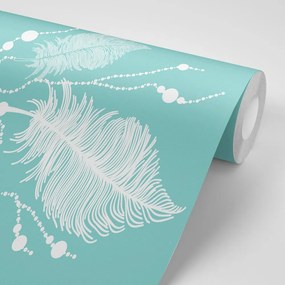 Carta da parati – Mandala magico su sfondo verde