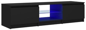 Mobile Porta TV con Luci LED Nero 140x40x35,5 cm