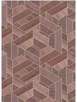 Coordonne Carta da parati Hexagon - Bordeaux