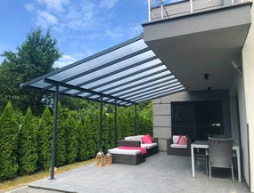 Tettoia per terrazza in alluminio Sierra Palram - Canopia 3 x 6,1 m grigio