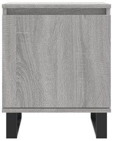 Comodino grigio sonoma 40x30x50 cm in legno multistrato