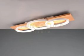 Barca plafoniera led 40w 4700lm, 3000k tripla ellisse metallo bianc...