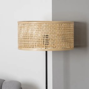 Brilagi - Lampada da terra LED CERIA 1xE27/40W/230V Ø 25 cm bambù/nero