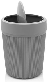 Pattumiera bagno grigio in plastica 4,2 lt con coperchio basculante Ring