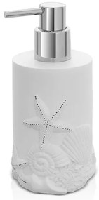 Dispenser sapone liquido da appoggio in resina bianco  Coral
