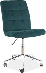 Sedia da scrivania Q-020 velluto verde Blu78