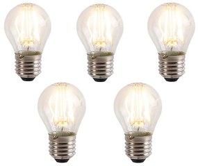 Set di 5 lampadine LED E27 dimmerabili a 3 fasi P45 5W 700 lm 2700K