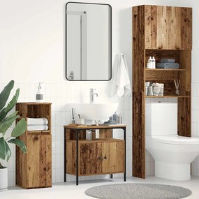 Mobile Lavabo Bagno Legno Antico 60x30x60 Cm Legno Multistrato /