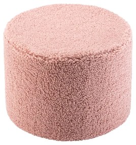 Pouf per bambini rosa con rivestimento in bouclé – Wigiwama