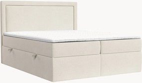 Letto boxspring in ciniglia fatto a mano con contenitore Rebeca, H2