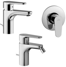 Set miscelatori Paffoni Green lavabo bidet e doccia incasso in ottone