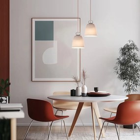 Lampadario bianco con paralume in ceramica Sewilla – Candellux Lighting