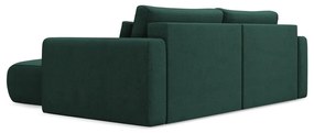 Divano angolare verde allungabile/con contenitore (con penisola a destra/con chaise lounge) Kapua – Makamii