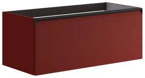 Mobile da bagno sotto lavabo Fusion rosso opaco L 99.5 x H 40 x P 45.5 cm 1 cassetto, lavabo non incluso