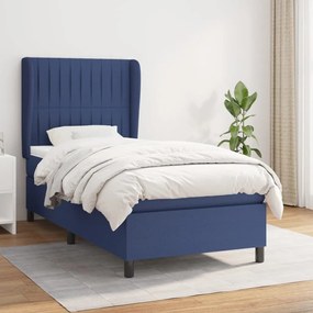 Giroletto A Molle Con Materasso Blu 90x200 Cm İntessuto /