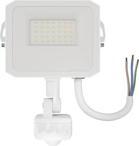 Faro LED 20W IP65 Bianco con Sensore di Movimento e OSRAM chip LED Colore Bianco Caldo 3.000K