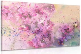 Stampa su tela – Ramo fiorito rosa