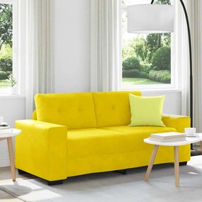 Divano Divanetto Giallo 140 Cm İn Velluto /