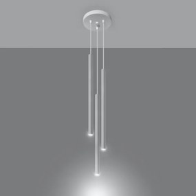 Sollux SL.0467 - Lampadario a sospensione con filo PASTELO 3xG9/8W/230V bianco