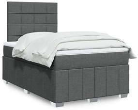 Giroletto A Molle Con Materasso Grigio Scuro 120x200 Cm Tessuto /