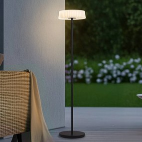 Lindby Lampada LED da pavimento Samine, nero, metallo, dimmerabile